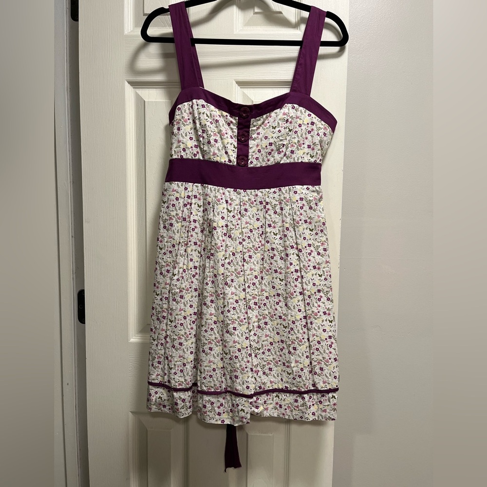 City Triangles purple and white floral dress . Size 11